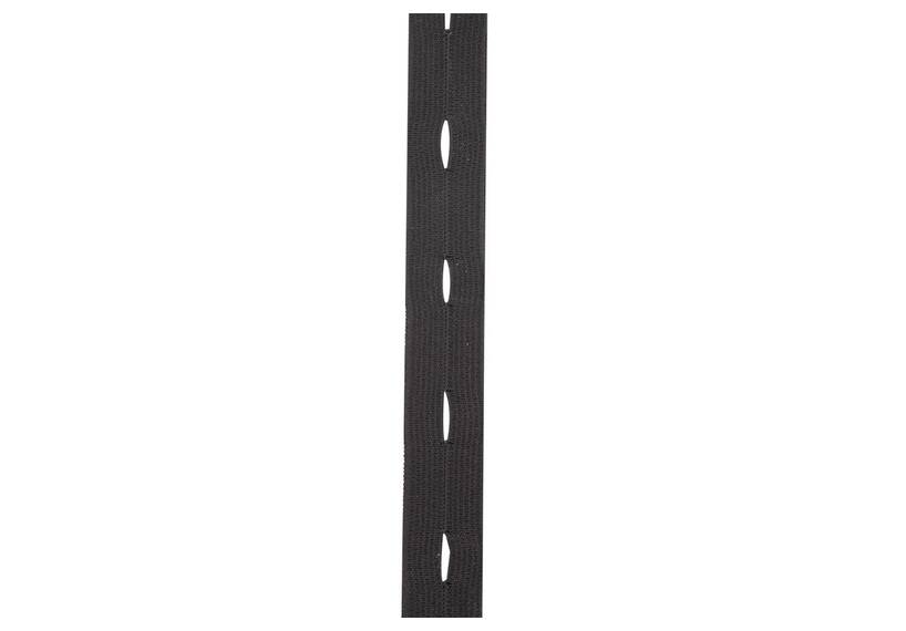 Knoopsgatenelastiek 18 mm, zwart