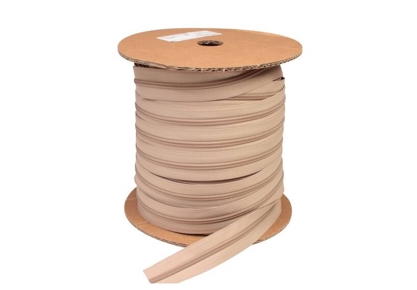 YKK rits op rol, 5 mm beige