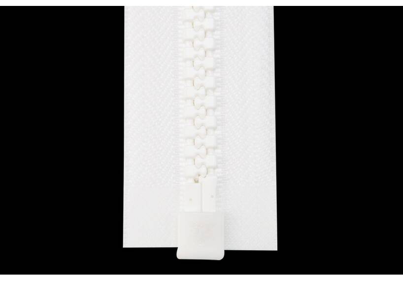 YKK VISLON Profile zip-fastener 10 mm 10V with open end white, 250 cm