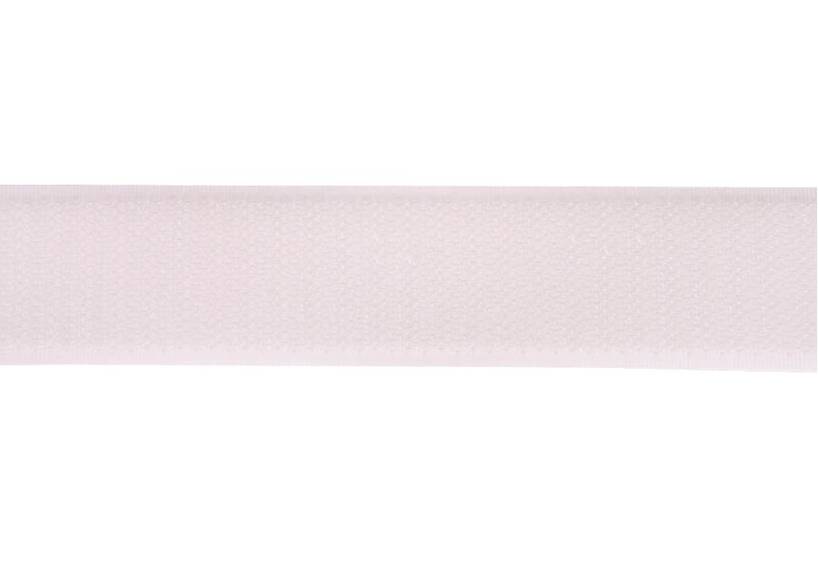Zelfklevend klittenband 50 mm wit, harde zijde, haak