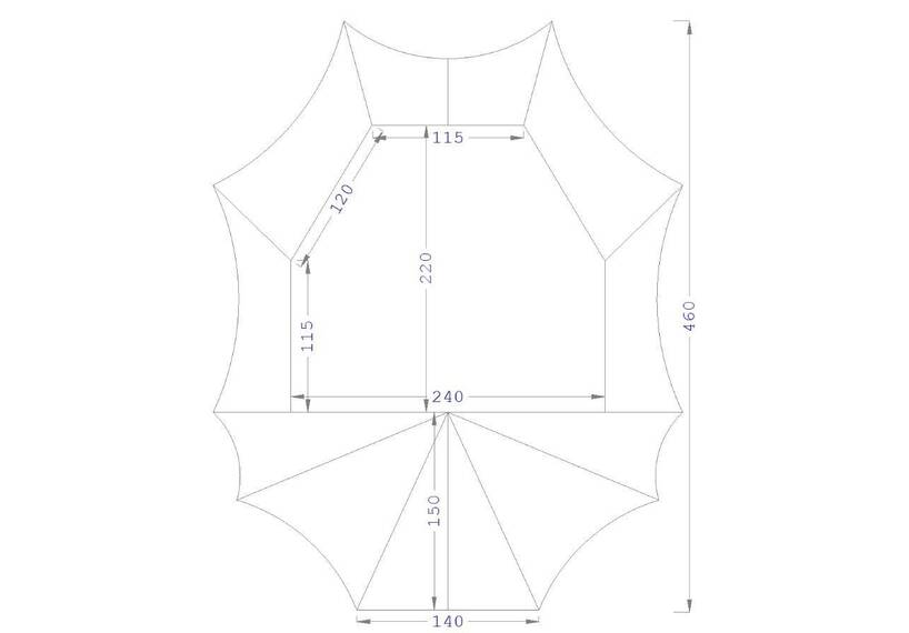 Cotton pyramid tent Bedouin 240