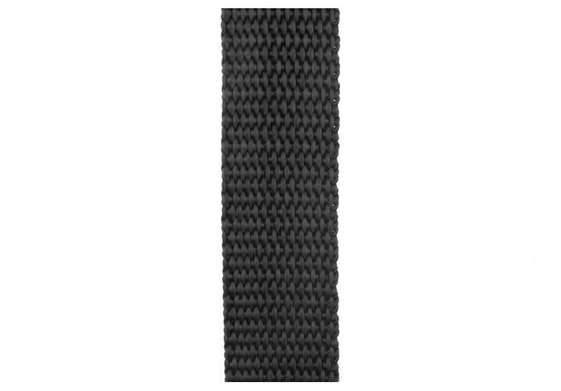 Zwart gespenband rol, 20 mm PP