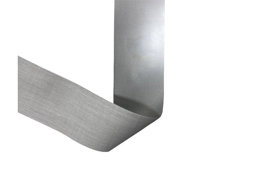 Reflecterend band voor textiel, rol van 50 meter, zilver, 50 mm