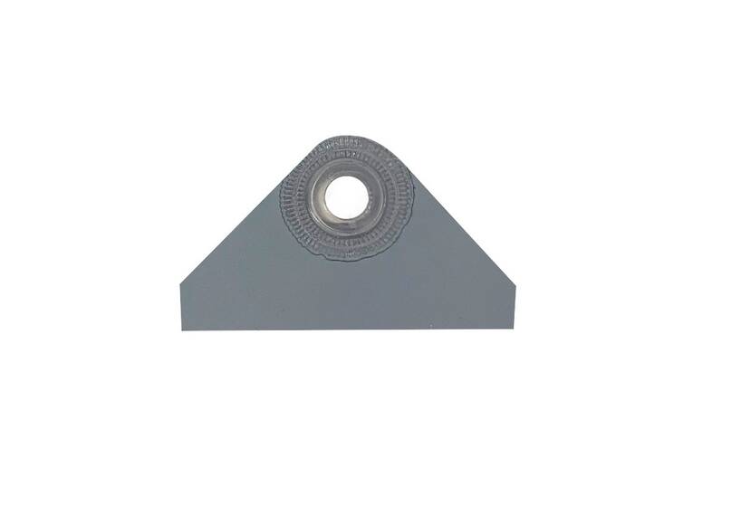 Afspandriehoek PVC, grijs