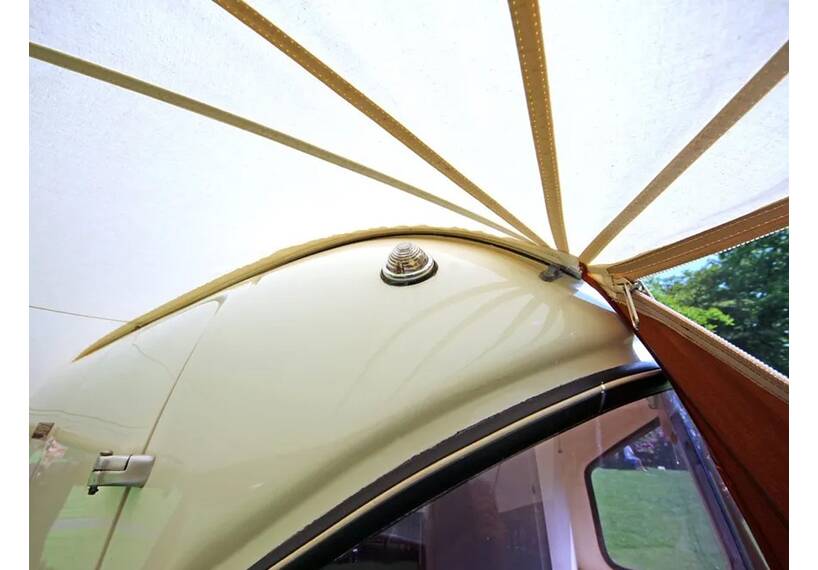 Atomatent detail luifel voor Biod caravan, op aanvraag