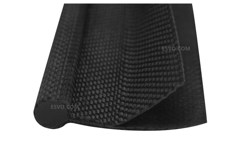Caravanpees 7 mm met dubbele vlag, voortentpees, zwart