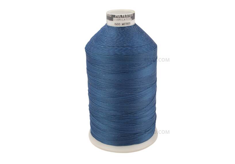 GIGA SALE Polyester garen, Barbour Weaverbird, dikte 18, 1500 meter, blauw
