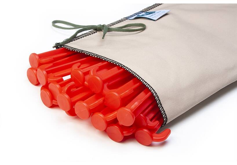 Tentharing Isabella 19 cm kunststof 25-PACK + ESVO Haringzak cadeau
