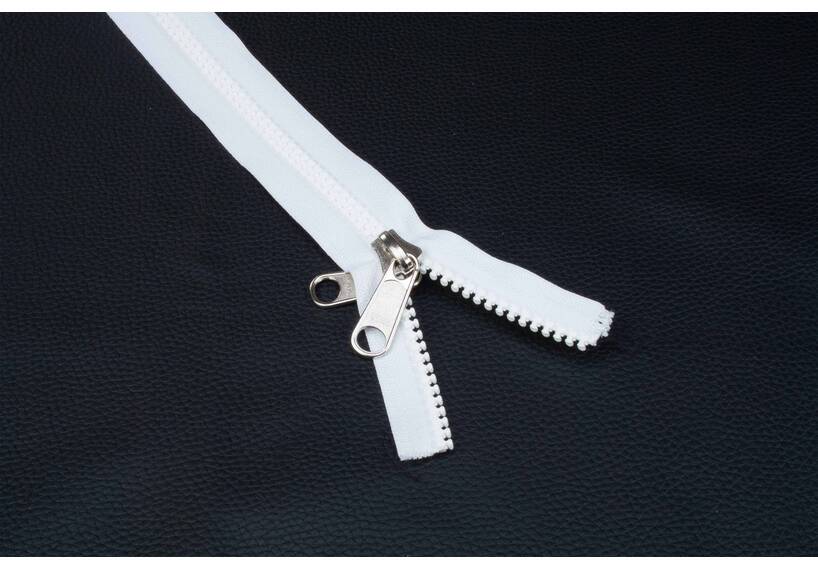 YKK VISLON profile zip-fastener 10 mm 10V closed end white with metal slider