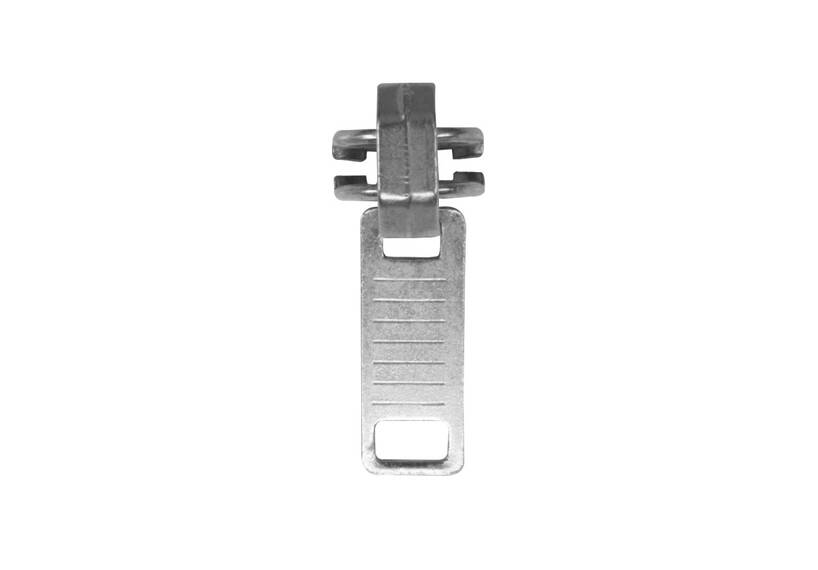 Schuiver voor metalen rits 8 mm met 1 greepplaat