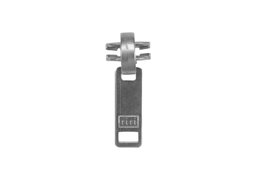 RIRI schuiver voor metalen rits 5 mm met 1 greepplaat