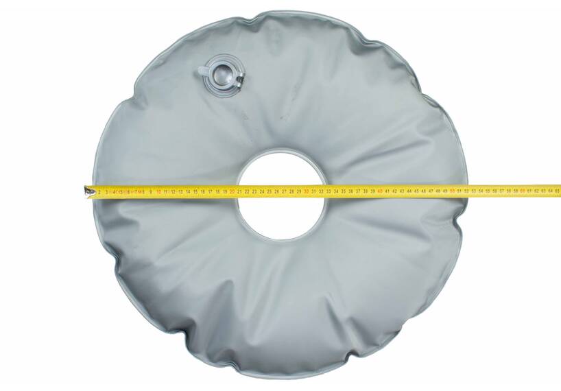 Vulbare ring voor parasolvoet, sterk pvc, 54 cm