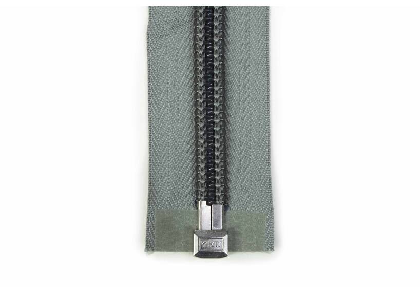 YKK spiraal rits 10 mm deelbaar LICHTGRIJS, 500 cm