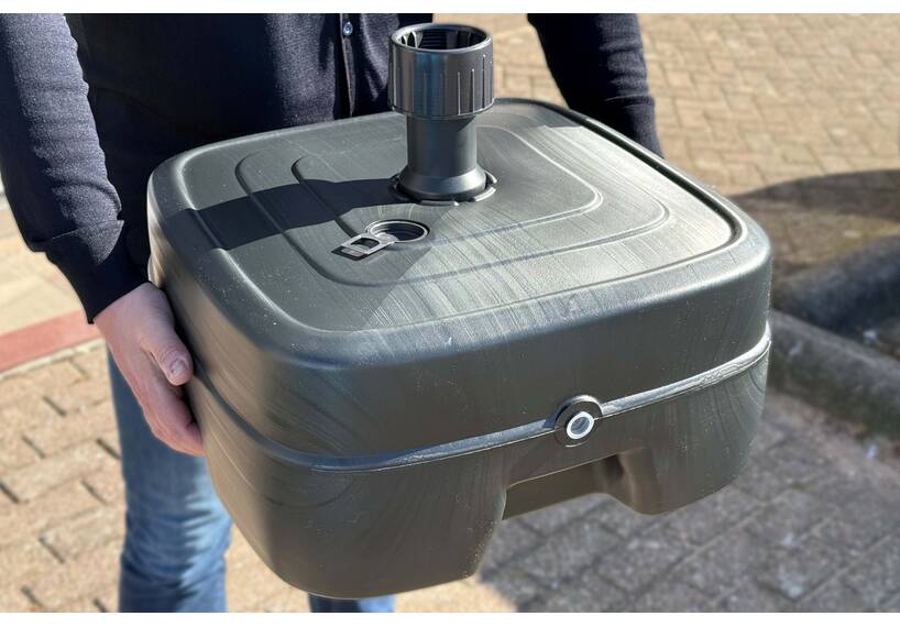 Befüllbarer Sonnenschirmständer 40 kg, mit Rollen, 40 liter Inhalt