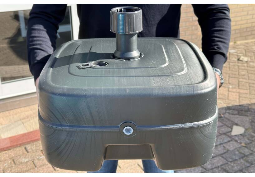 Befüllbarer Sonnenschirmständer 40 kg, mit Rollen, 40 liter Inhalt