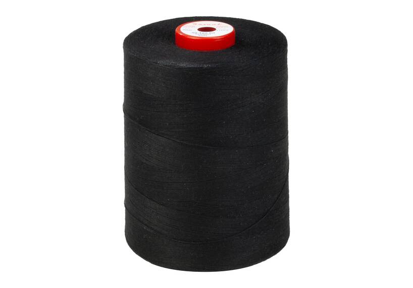 AMANN Nähgarn 50 wasserabweisend 5000 Meter Schwarz, 5-PACK