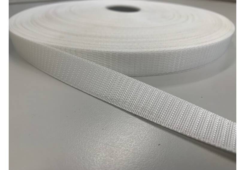 Gespenband polyester 20 mm, wit
