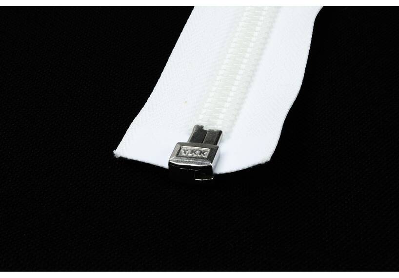 YKK zip-fastener 10 mm with open end white, 400 cm / 157.5 inch