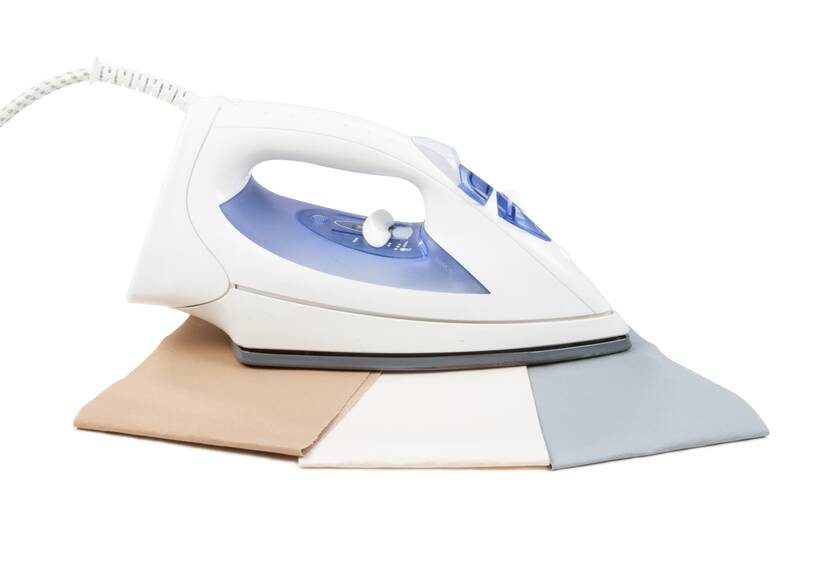 Opstrijkbaar reparatiedoek ecru/wit tentdoek