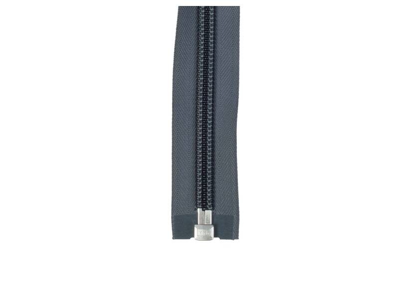 YKK zip-fastener 10 mm with open end grey, 250 cm / 98.4 inch