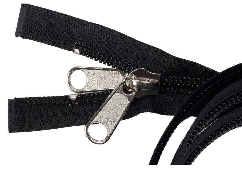YKK Spiralreißverschlüsse 10 mm teilbar schwarz, 500 cm