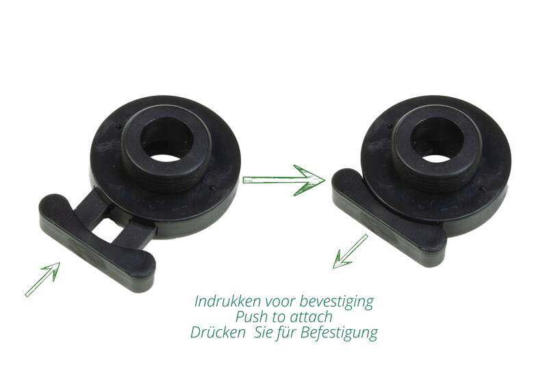 Minax losse knop zwart