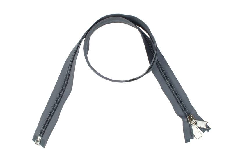YKK spiraal rits 10 mm deelbaar grijs, 400 cm