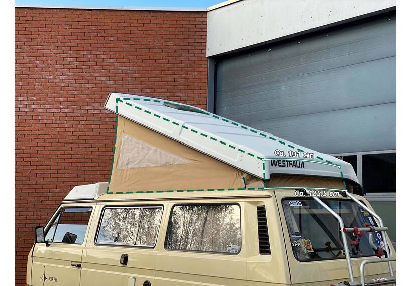 ESVO Hefdak voor Volkswagen T3 Westfalia, bouwjaar 1985 - 1992, 3 vensters - beige