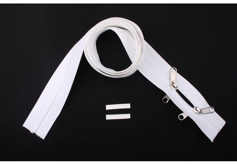 YKK rits 6 mm 2-weg O-vorm niet deelbaar wit