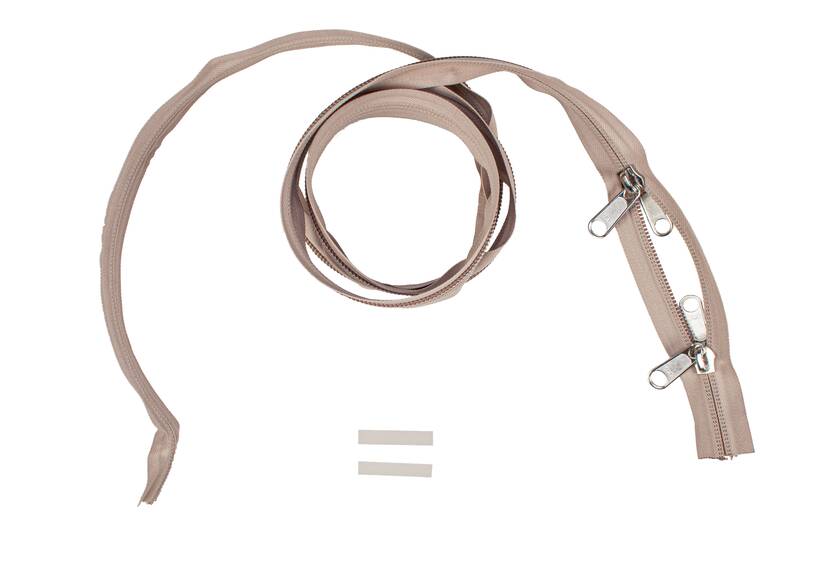 YKK zip-fastener 10 mm closed end two-way O-form beige