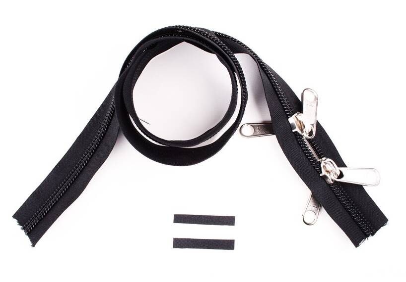 YKK rits 10 mm 2-weg O-vorm niet deelbaar zwart