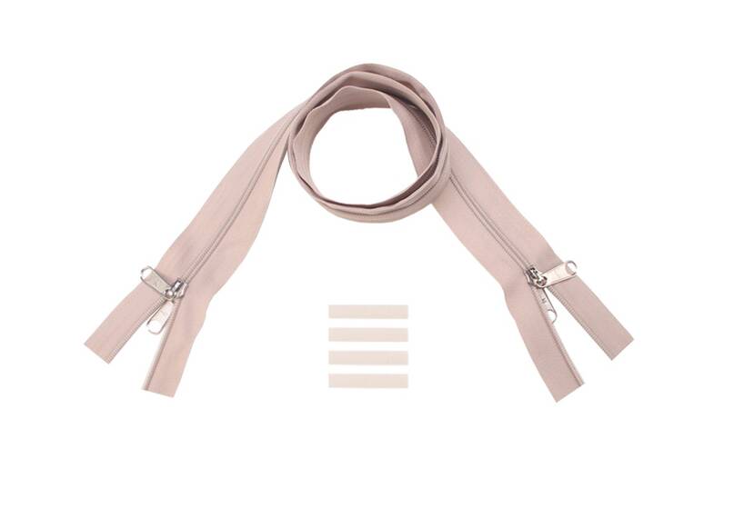 AANBIEDING ESVO rits 5 mm beige, 2-weg X-vorm niet-deelbaar