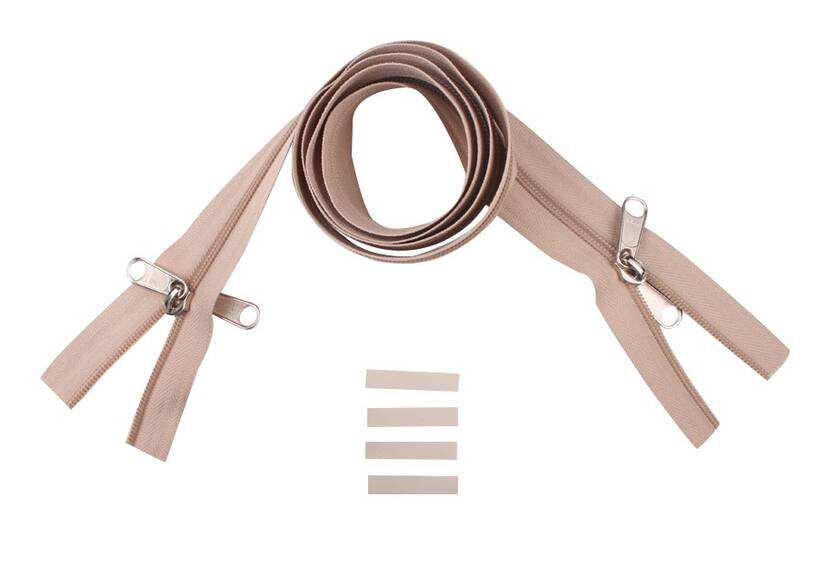 YKK rits 6 mm 2-weg niet deelbaar beige X-vorm