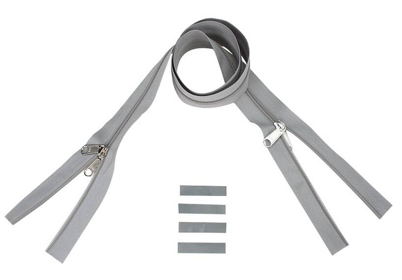 YKK rits 6 mm 2-weg niet deelbaar lichtgrijs
