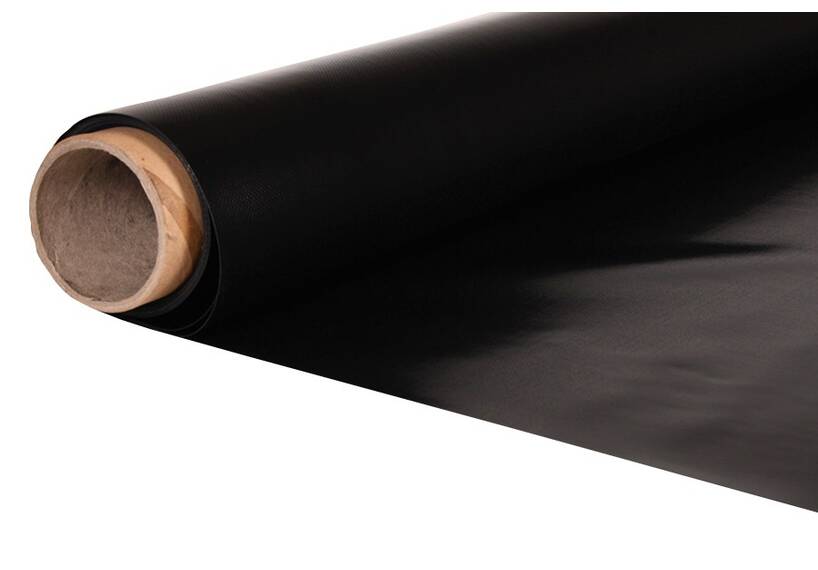 Zeildoek 680 grams brandvertragend bisonyl 300 cm, zwart