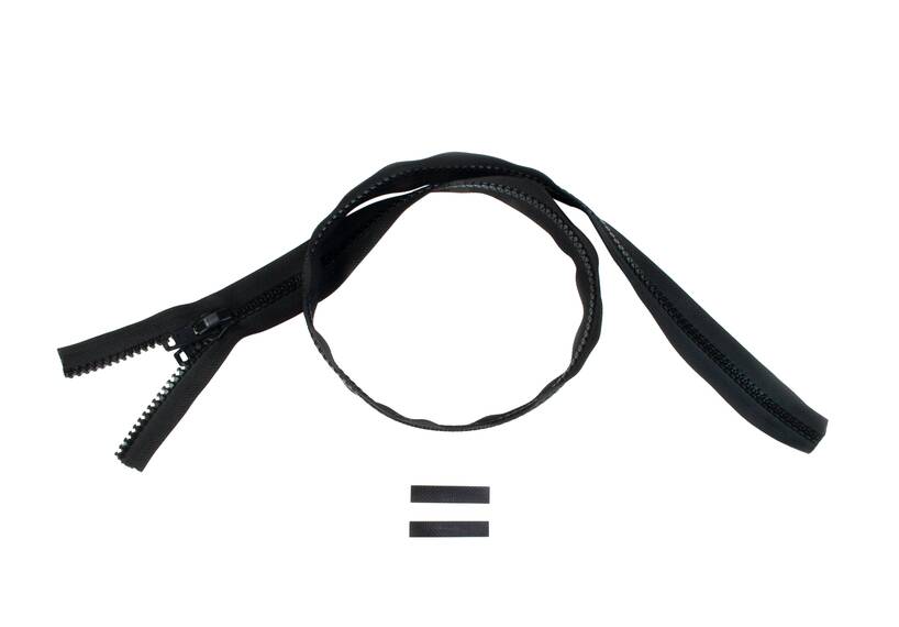 YKK VISLON profile zip-fastener 10 mm 10V closed end black with plastic auto lock zipper
