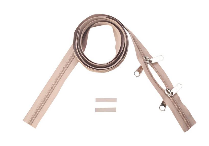 ESVO rits 10 mm 2-weg O-vorm niet deelbaar, beige