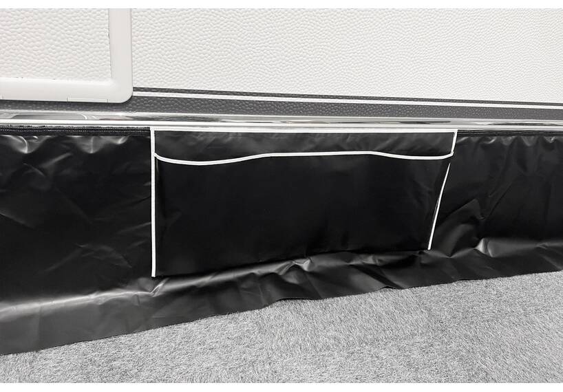 60 x 185 cm ESVO draught skirts heavy duty black with velcro tape