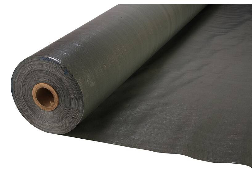 Afdekzeil 220 gram. U.V.-bestendig grijs 200 cm