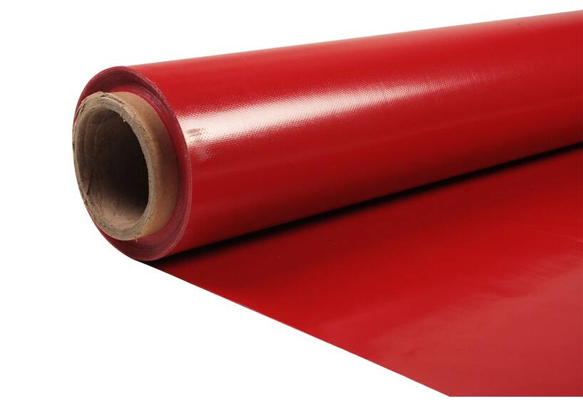 Reinforced PVC for tarpaulin sheet and more, red 650 gr/m²