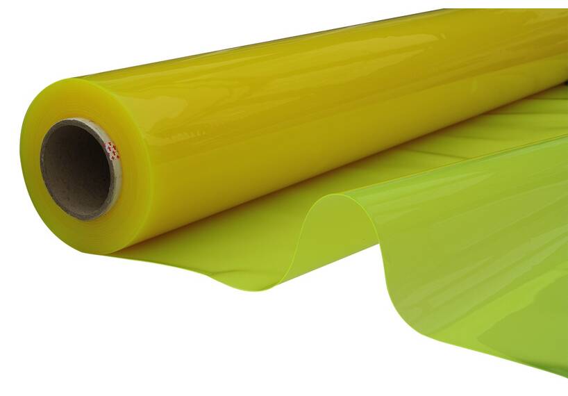 Transparant plastic, 140 cm, 0,60 mm, yellow