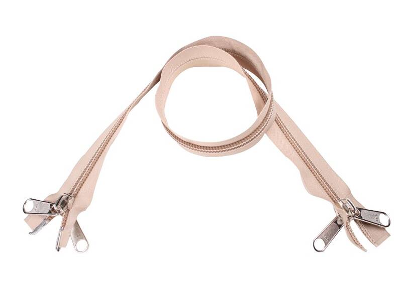 YKK rits 10 mm dubbel deelbaar beige