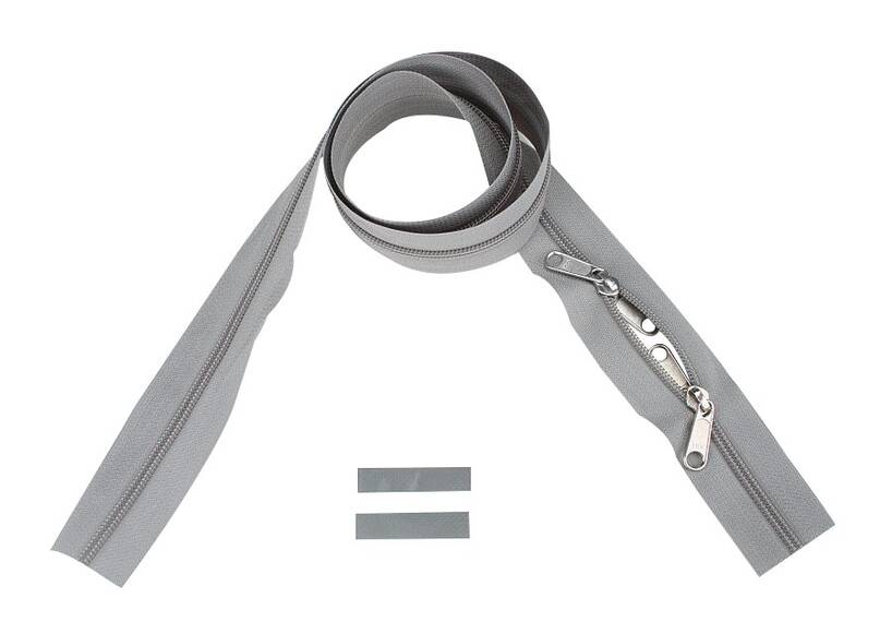 YKK rits 6 mm 2-weg O-vorm niet deelbaar lichtgrijs