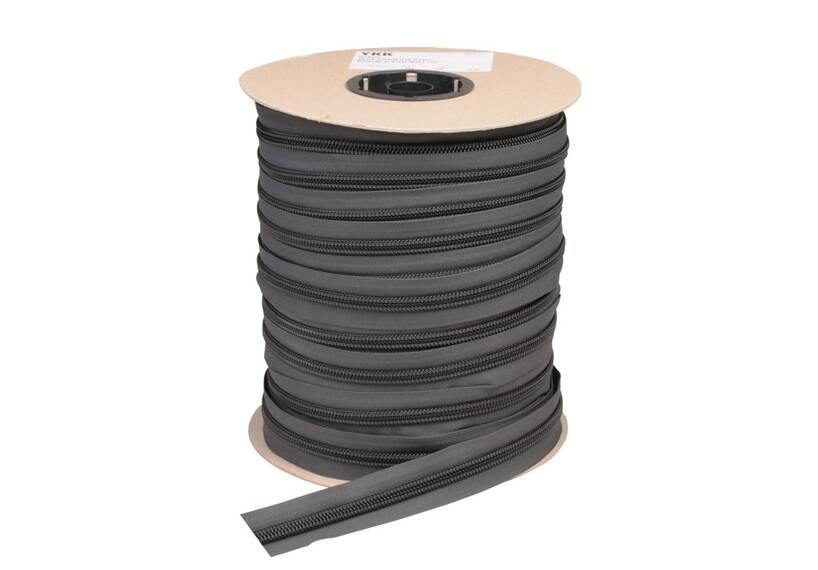 YKK ritsband 10 mm niet deelbaar, grijs
