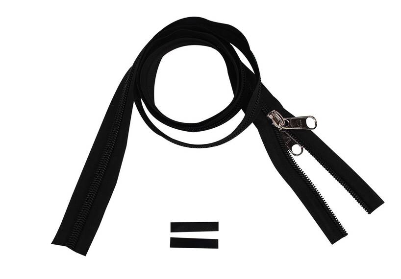ESVO zip-fastener 10 mm closed end, black