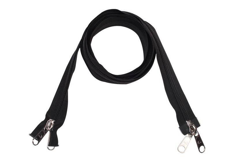 ESVO rits 10 mm dubbel deelbaar zwart, 200 cm