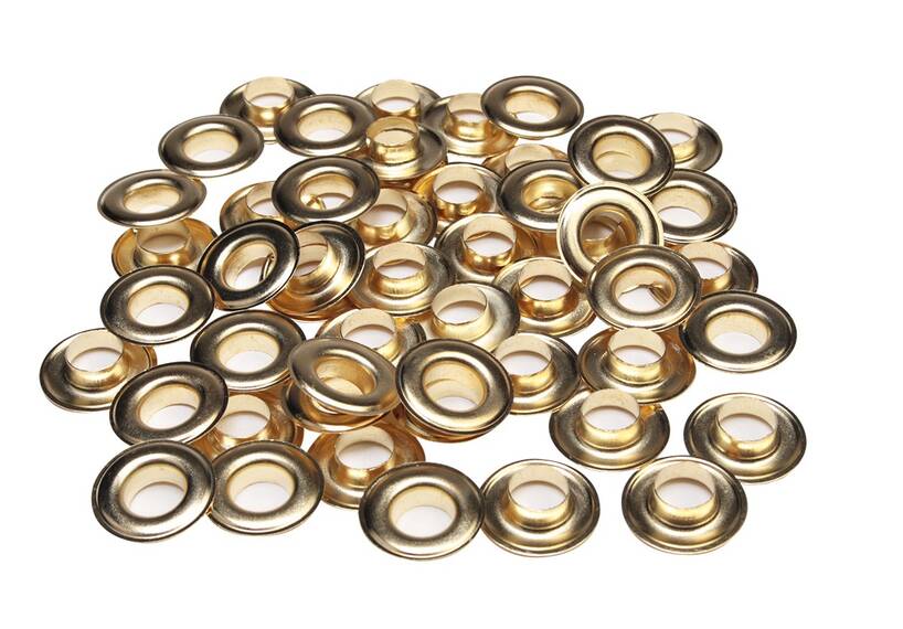 Set ESVO eyelets Ø 12 mm brass, 50 pieces