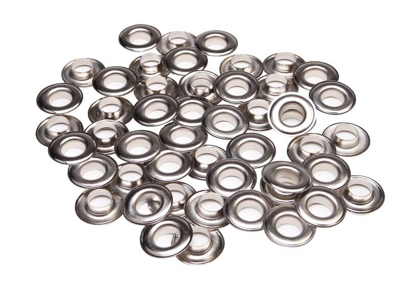 Satz ESVO Ösen Ø 12 mm vernickelt, 50 Stück
