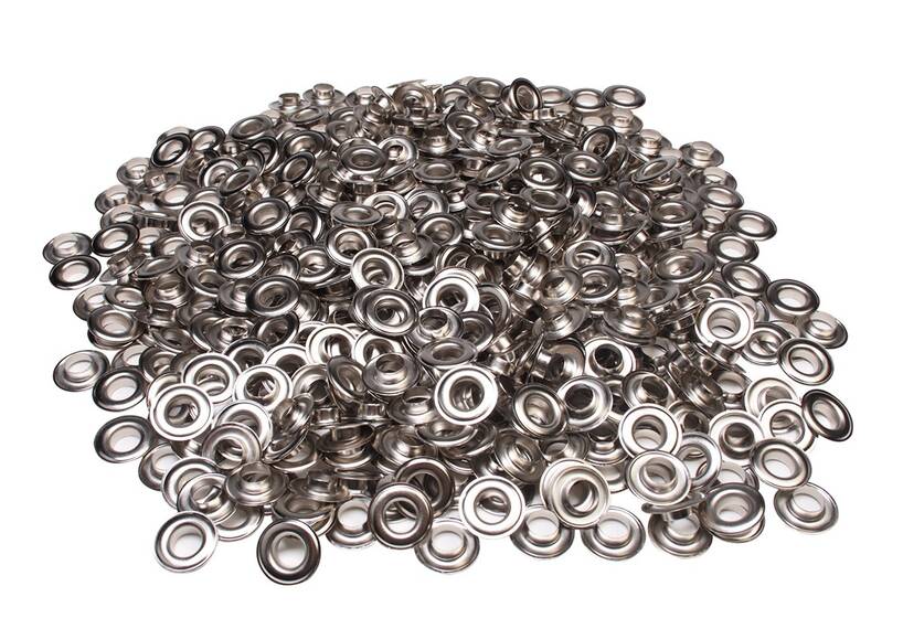 Set ESVO zeilringen Ø 12 mm messing vernikkeld, 500 stuks