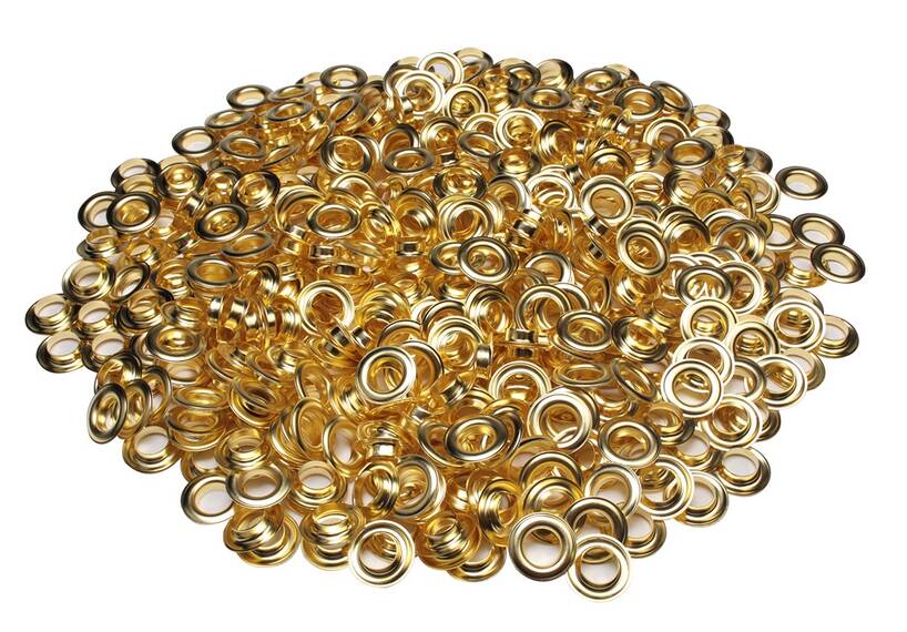 Set ESVO eyelets Ø 16 mm brass, 500 pieces